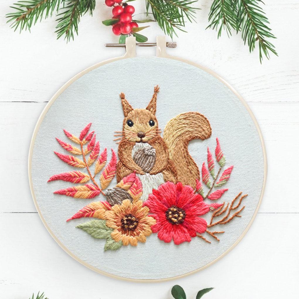 Стартовый набор для вышивания с напечатанным рисунком. Инструменты для самостоятельной вышивки для начинающих.