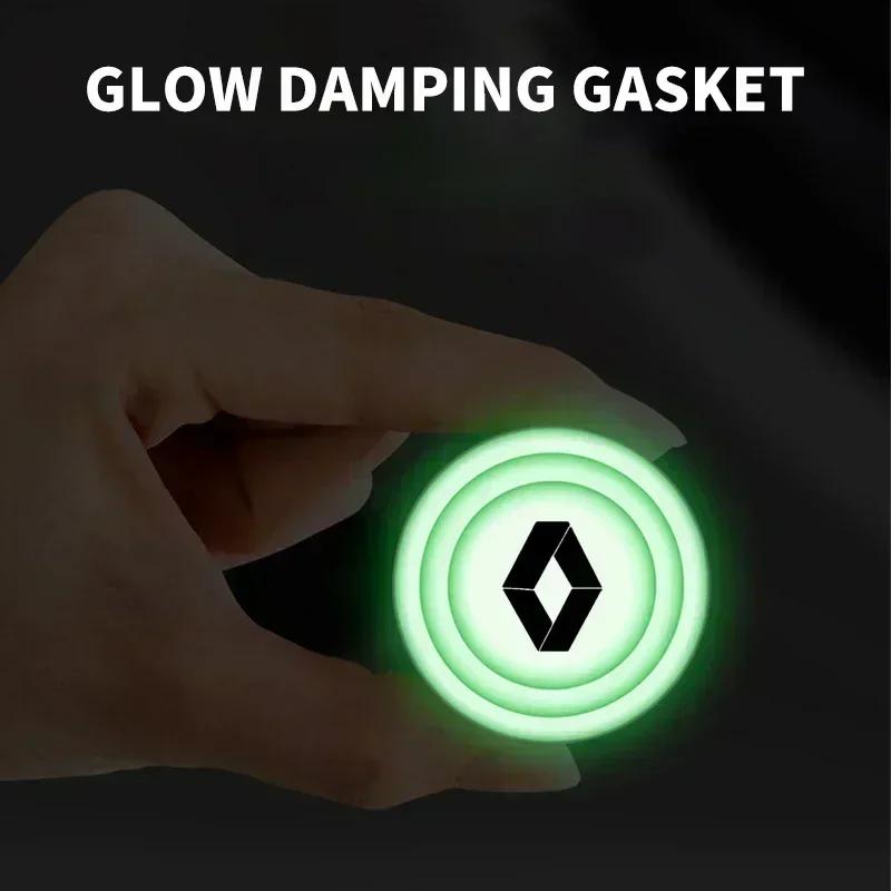 1/2/4pcs Luminous Shock Absorber Car Door Silicone Anti Shock Pad For Renault koleos duster megane 2 logan clio Auto Accessories XX1