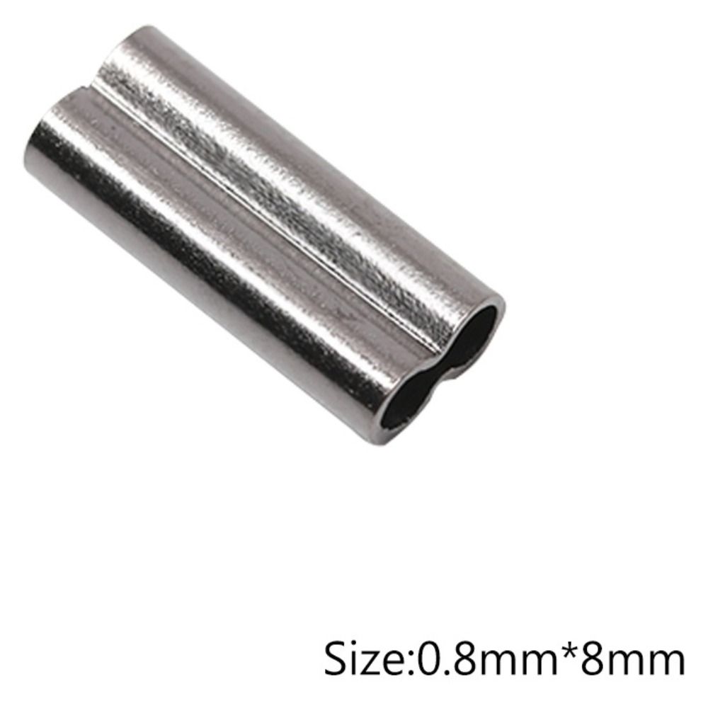 Tube Connector Double Barrel Tube Fishing Fix Tube Wire Crimps Sleeves Fishing Copper Sleeves