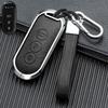 Business Style Double-Sided Leather Key Shell for AITO M7/M5 EV 2022 Model - Full Coverage Metal Car Key Case