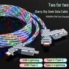 Two-to-Two Fast Charging, Four-in-One Luminous Data Cable