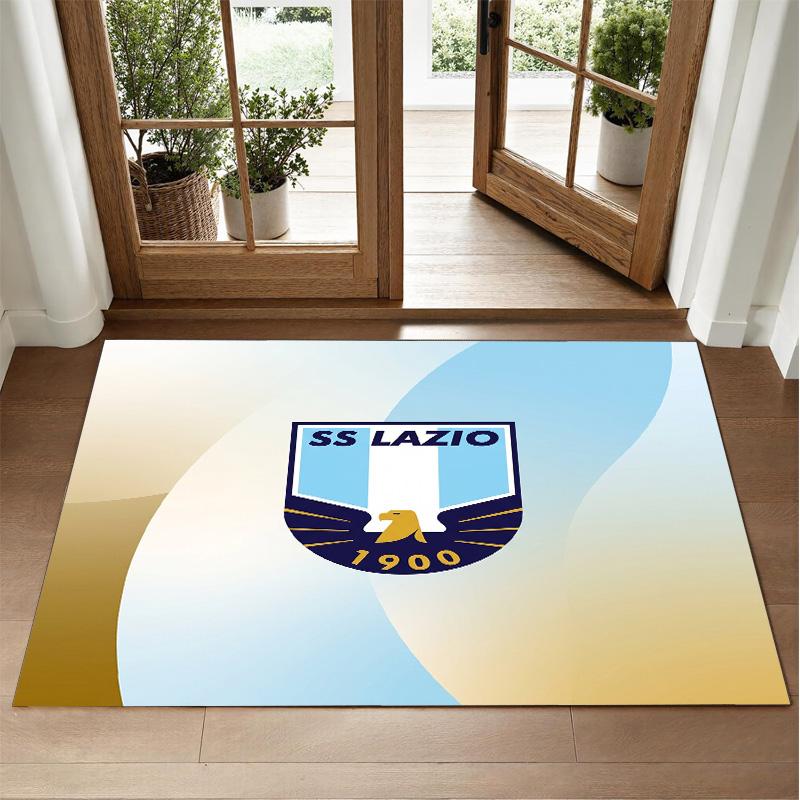 Lazio FC Design Crystal Velvet Rug Soft Decorative Mat for Bedroom Entrance