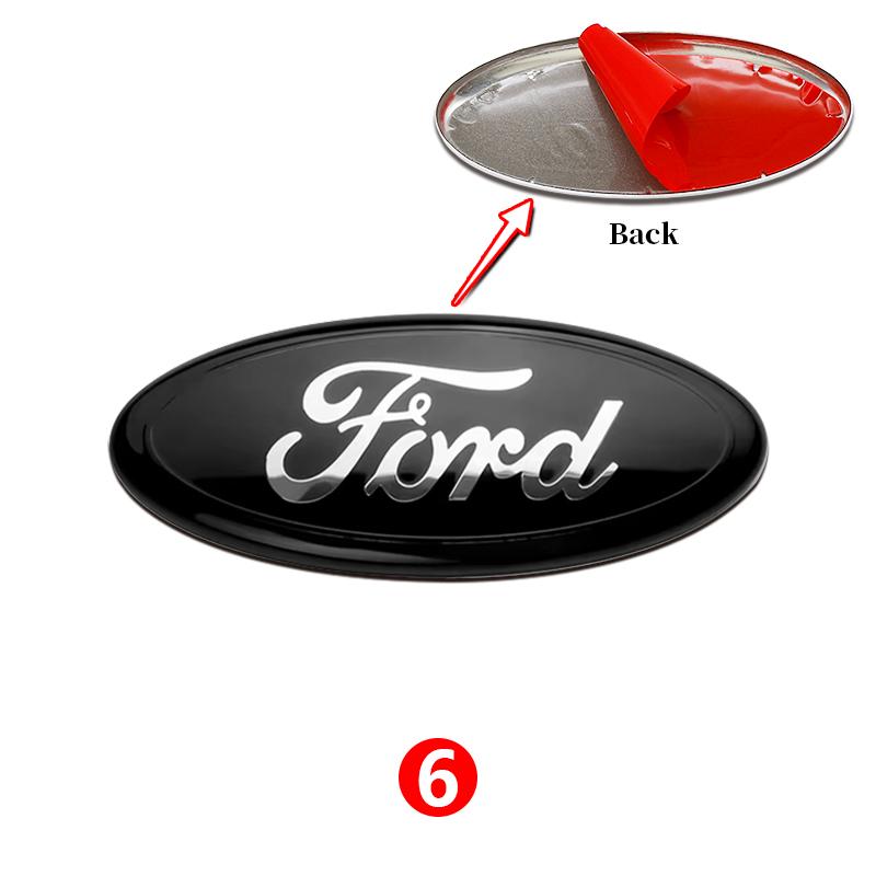 11.5cm Car Front Grille Logo Trunk Accessorie Hood Sticker For Ford Focus Fiesta mk6 mk7 Mondeo Ranger S-MAX Kuga EcoSport B-MAX