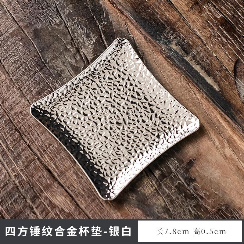 Japanese Style Tea Trays Retro Copper Anti Scalding Cup Holder Mat Pad Kung Fu Teaset Coffee Coaster Tea Ceremony Accessories