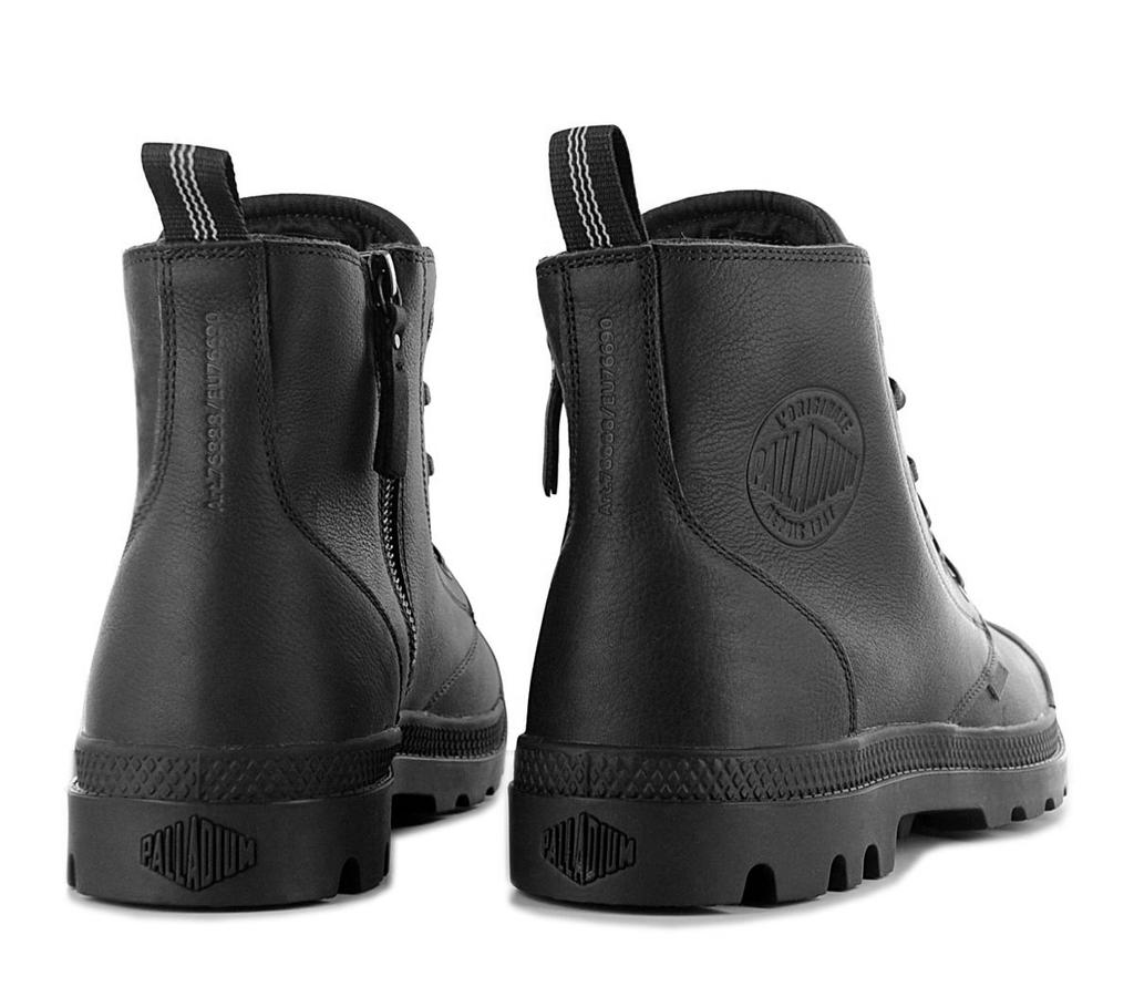 Palladium Ботинки Pampa Hi Zip Leather ESS - Мужские ботинки кожаные черные 76888-008-M ОРИГИНАЛ