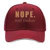 Унисекс Классическая бейсболка NOPETOTDAY с принтом NOPE not today, мягкая, дышащая, смешанные цвета, для улицы, сэндвич