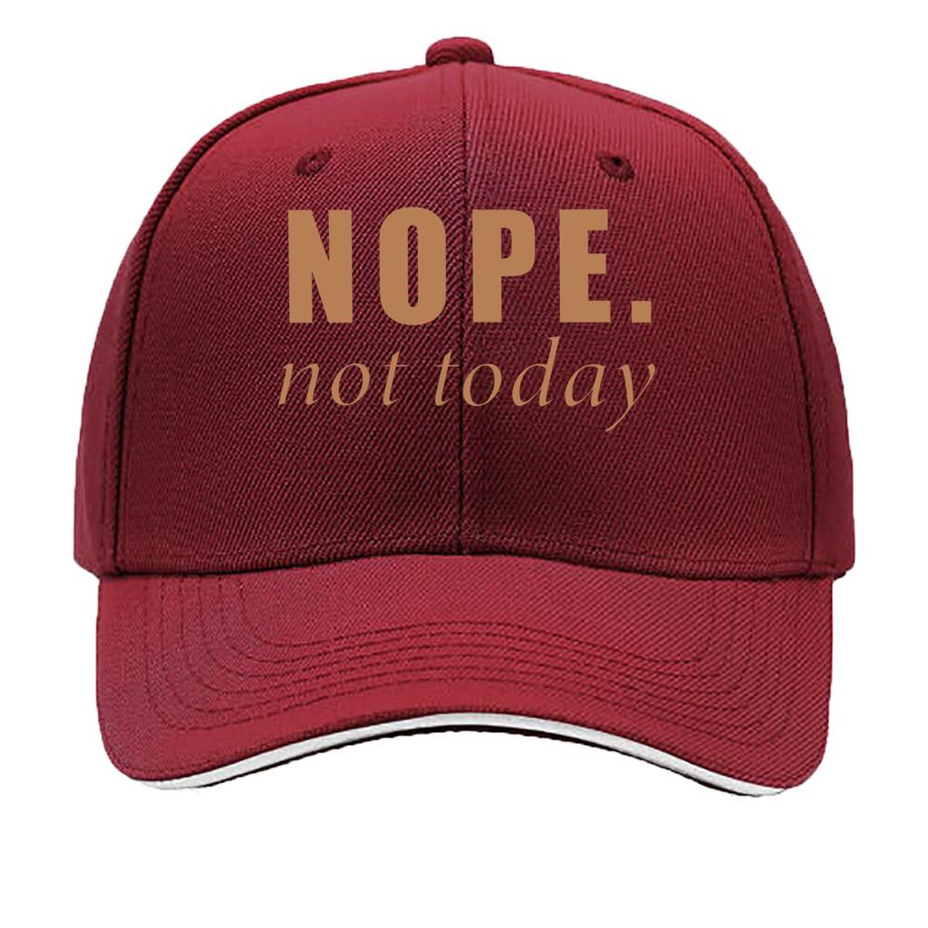 Унисекс Классическая бейсболка NOPETOTDAY с принтом NOPE not today, мягкая, дышащая, смешанные цвета, для улицы, сэндвич