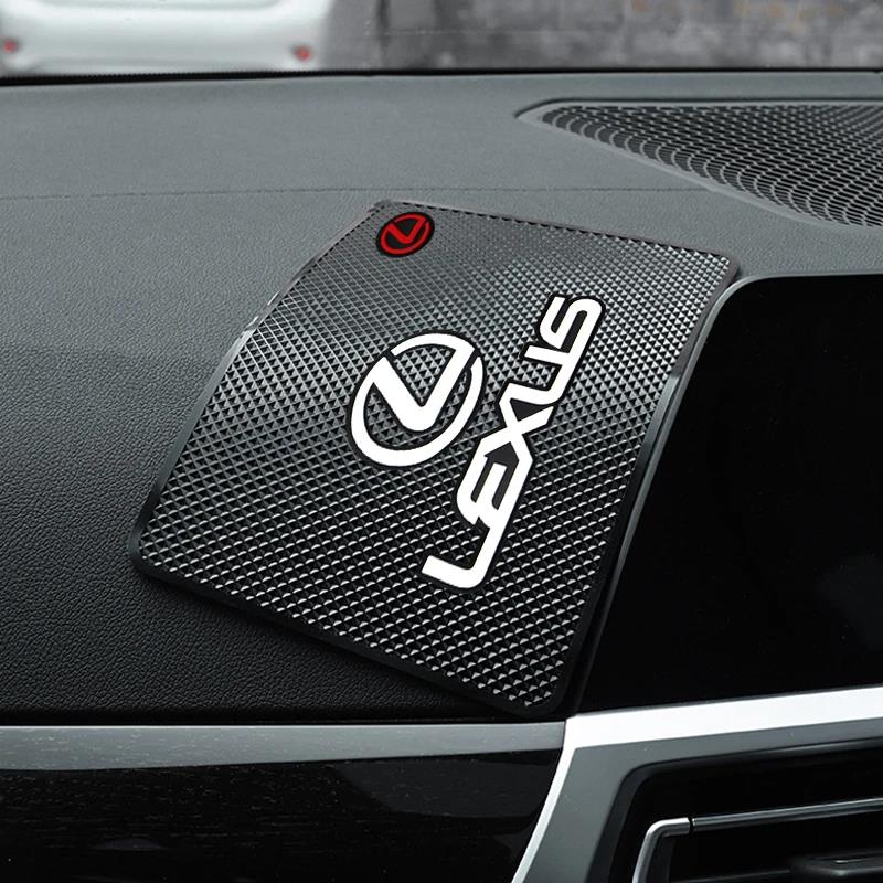 1Pcs Car Logo Non Slip Mat Auto Dashboard Sticky PVC Pads For Lexus GS IS LS500h ES260 ES300h RX350h NX260 UX260 LM LC RZ450e TX AFK1