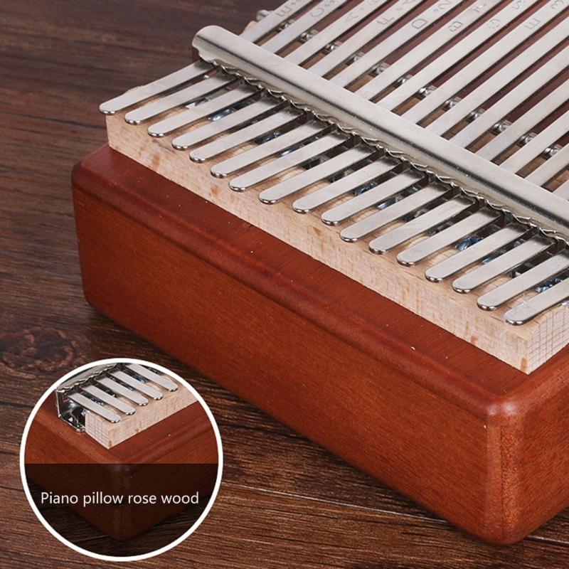 Wood 17 Key Kalimba Thumb Piano for Kids Adults, Kalimba 17 Keys Thumb Piano Finger Marimba Instrument for Music Lover