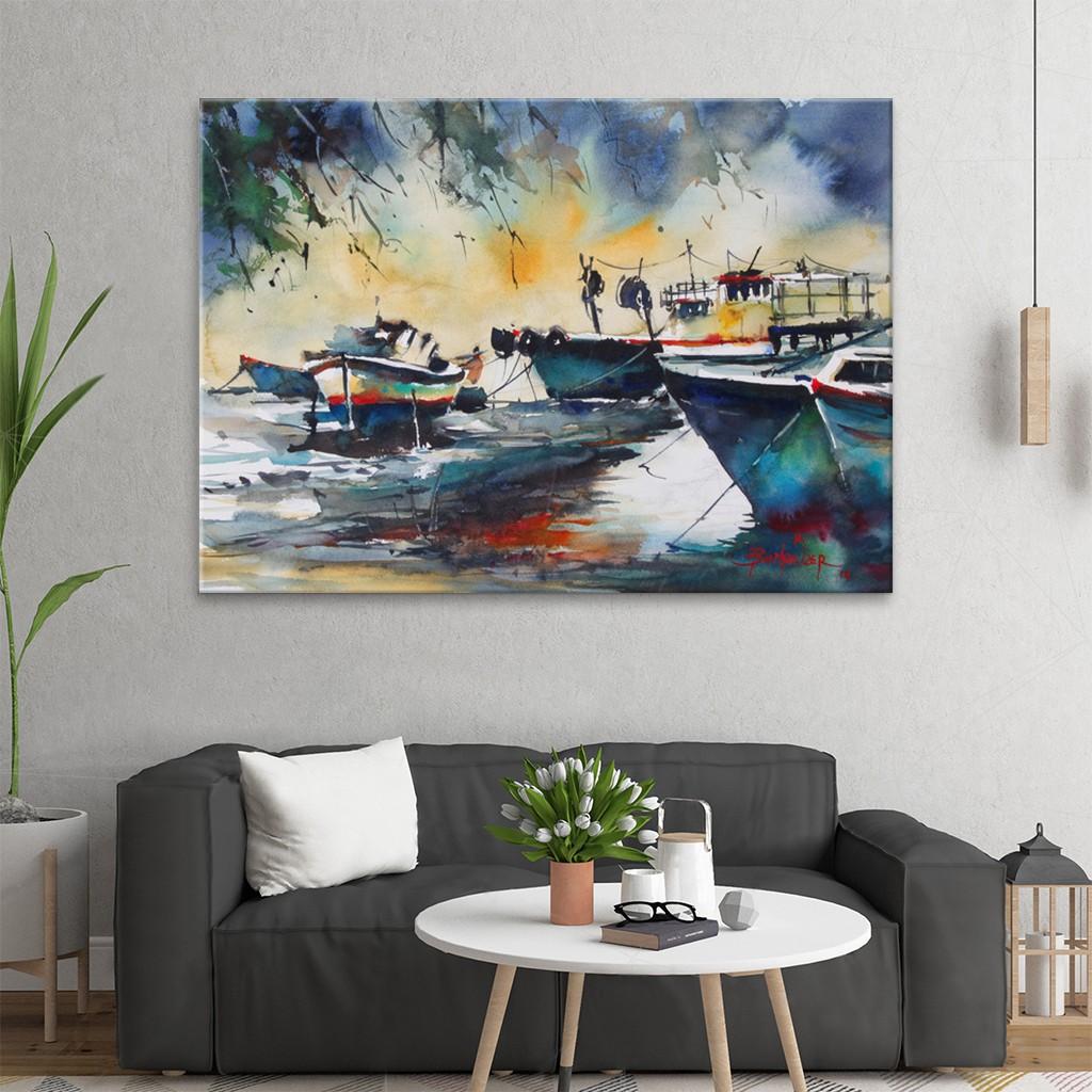 Suluboya Tekneler Tablo