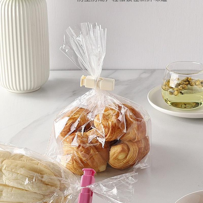 10pcs Food Sealing Clips Bread Storage Bag Clips for Snack Wrap Bags Spring Clamp Reusable Kitchen Organization Sealing Clamp