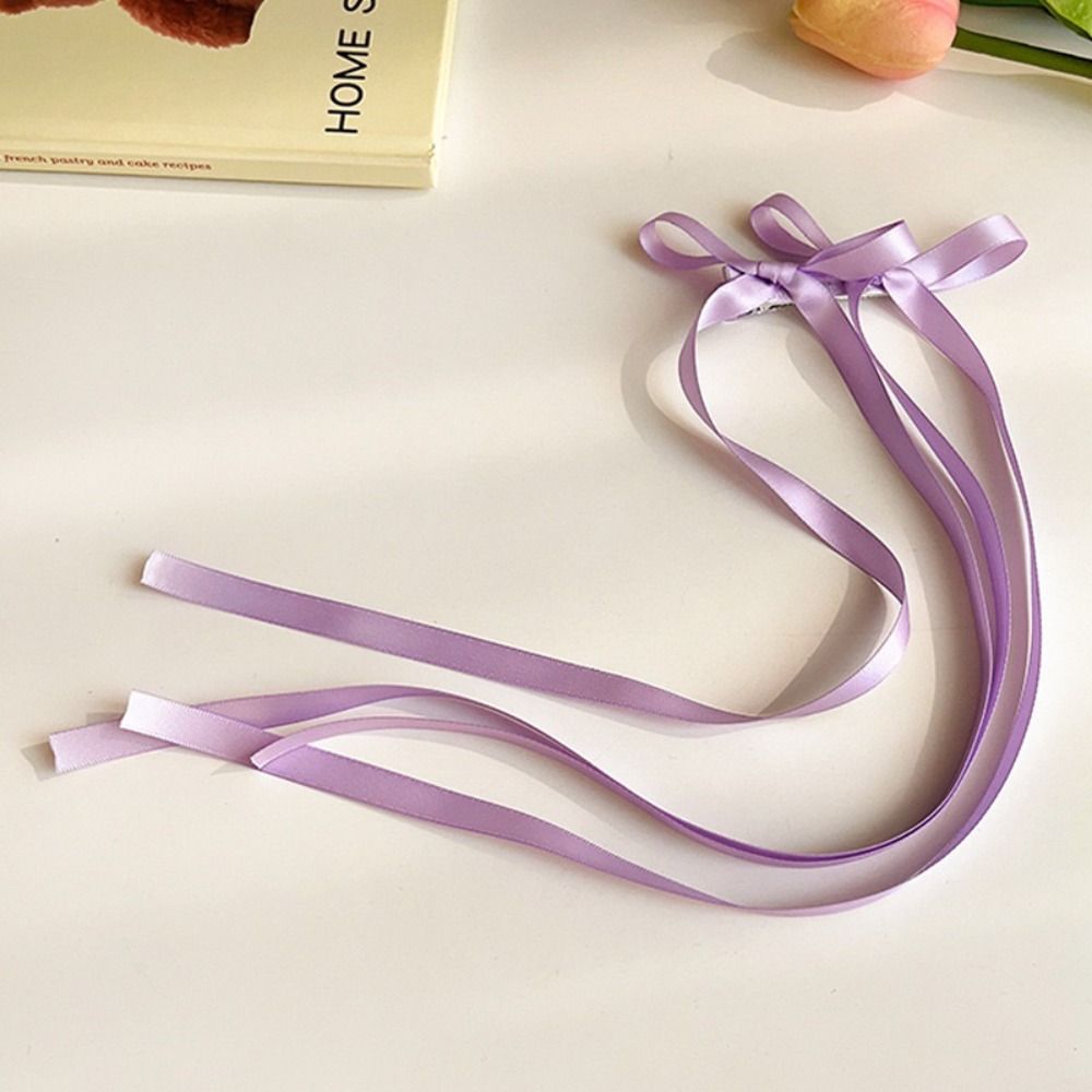 Solid Ribbon Bobby Pin Satin Braiding Hair Tool Kawaii Hairpins Women Girls