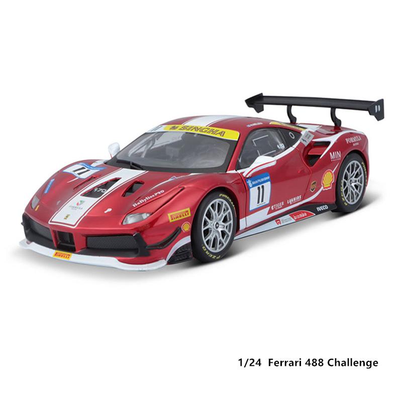 Ббураго 1:24  2024 Ferrari 499P LMH FORMULA RACING 250GTO FXXK 458 Сплав Роскошный Автомобиль Литьевая Модель Автомобиля Коллекция Подарок
