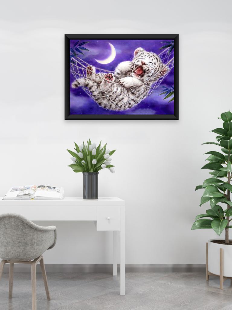 DIY Тигр 5D алмазная живопись полная круглая дрель смола животное Алмазная вышивка крестиком мозаика комплект настенное искусство домашний декор подарок