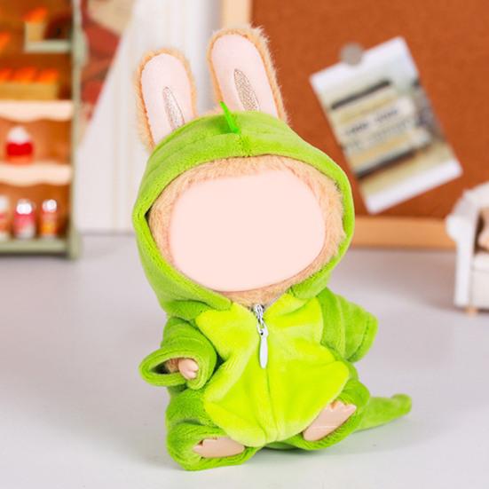 Одежда для кукол 17 см, комбинезон с капюшоном динозавра, многоцветный плюшевый домашний комплект, мультяшный наряд для куклы для творческой игры и обмена в социальных сетях