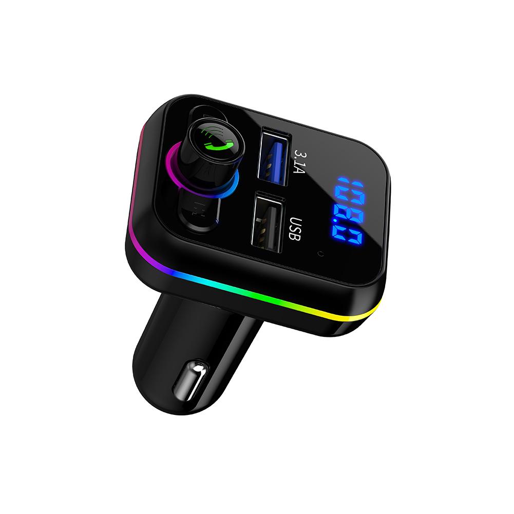 Автомобильный Mp3-плеер Bluetooth-совместимый V5.0 Hands Free Call USB U диск FM-передатчик Быстрое зарядное устройство
