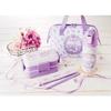 Skater Lunch Bag, Insulated, Clasp Closure, Women's, Sanrio, Kuromi, Flower Wreath, KGA1-A