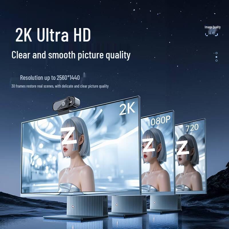 4K Ultra HD Потоковая камера с микрофоном для онлайн-занятий и конференций