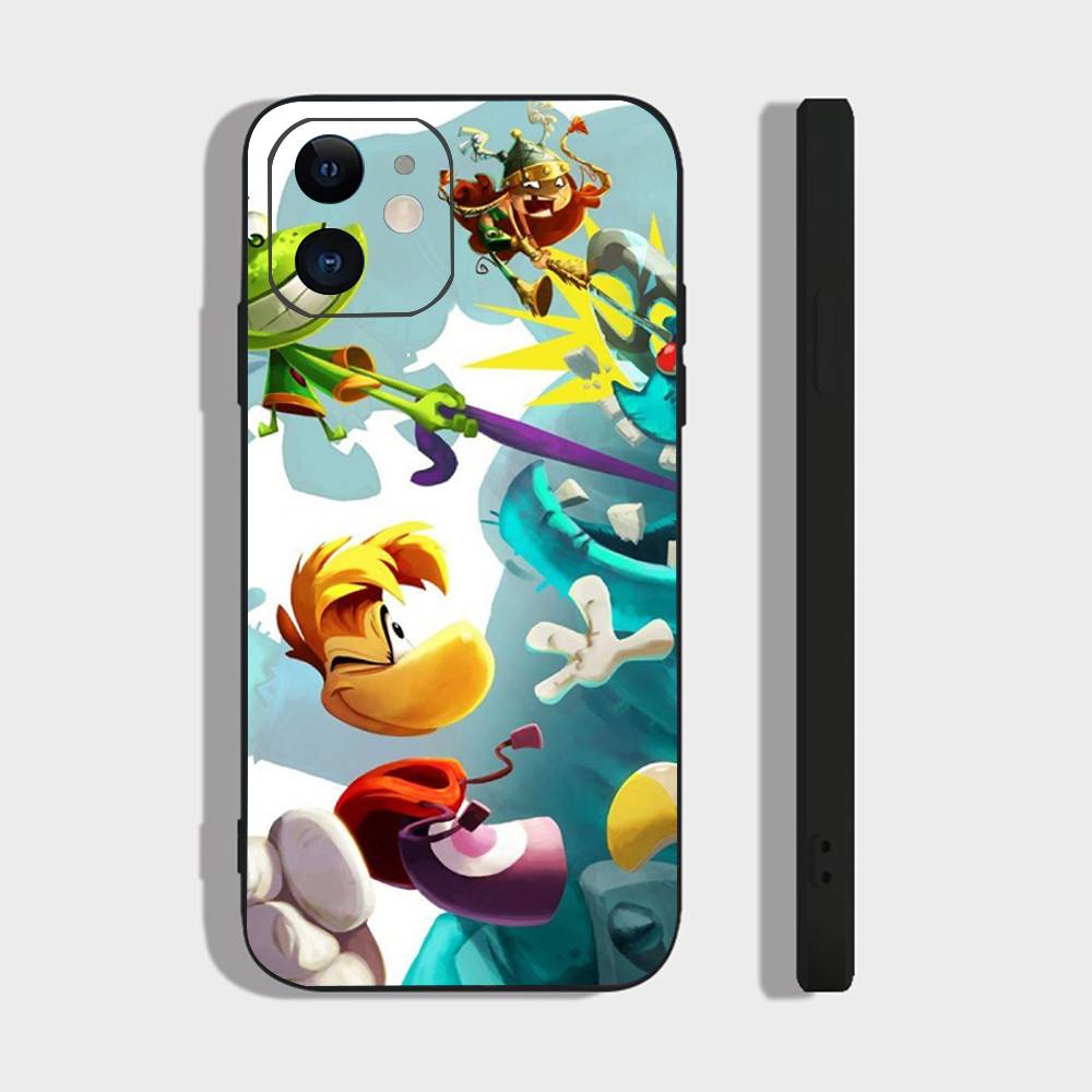 Anime R-Rayman Legends Phone Case For IPhone 17 Air 16 15 14 13 Pro Max 11 12 Black Silicone Cover
