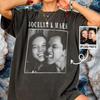 Custom Photo Couple Shirt, Personalized Vintage Bootleg Tee, Girlfriend Boyfriend Photo T Shirt, Anniversary Gift Tee, Couple Photo Tee