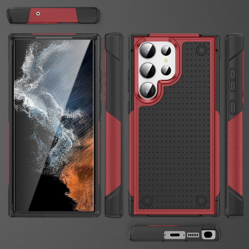 Двойной цветной квадратный чехол для Samsung Galaxy S23 + S22 Ultra A52 A32 A14 A33 5G Google Pixel 8 Pro 7A 7 Противоударный ПК Гибридный корпус телефона из ТПУ