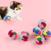 5pcs/set Plush Cat Training Mute Ball Colorful Pet Cat Throwing Ball for Cleaning Teeth