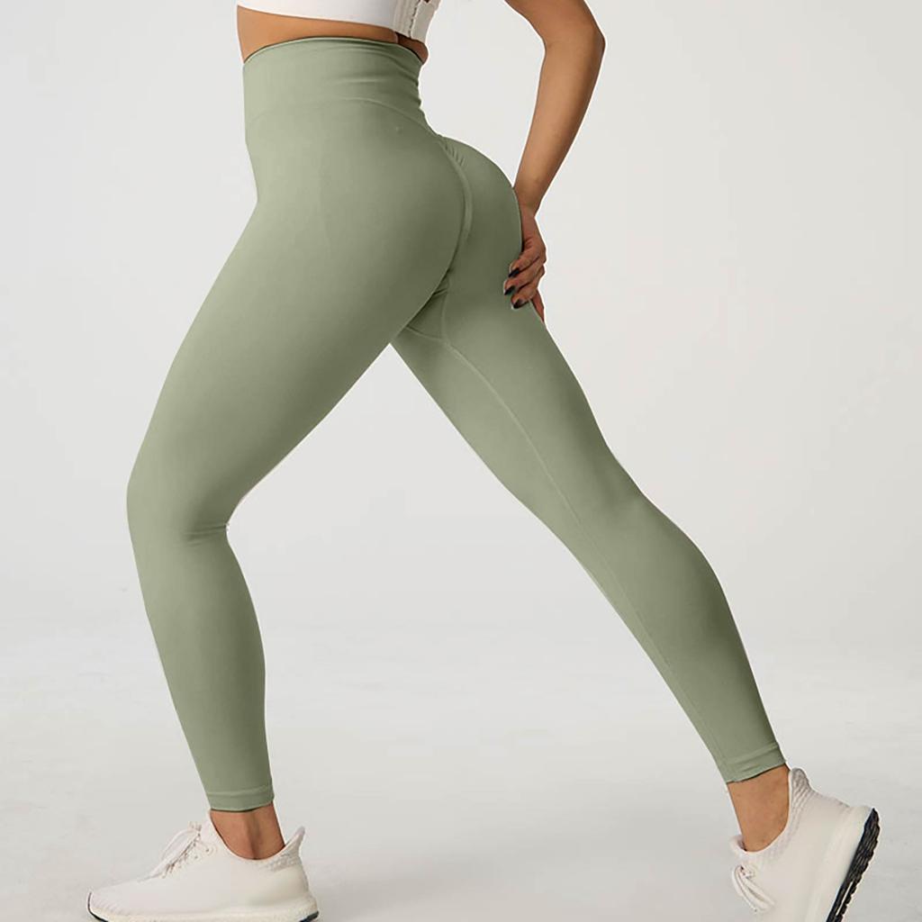 Women's Fashion Solid Color Yoga Pants High Waisted Skinny Sweatpants Fitness Pants