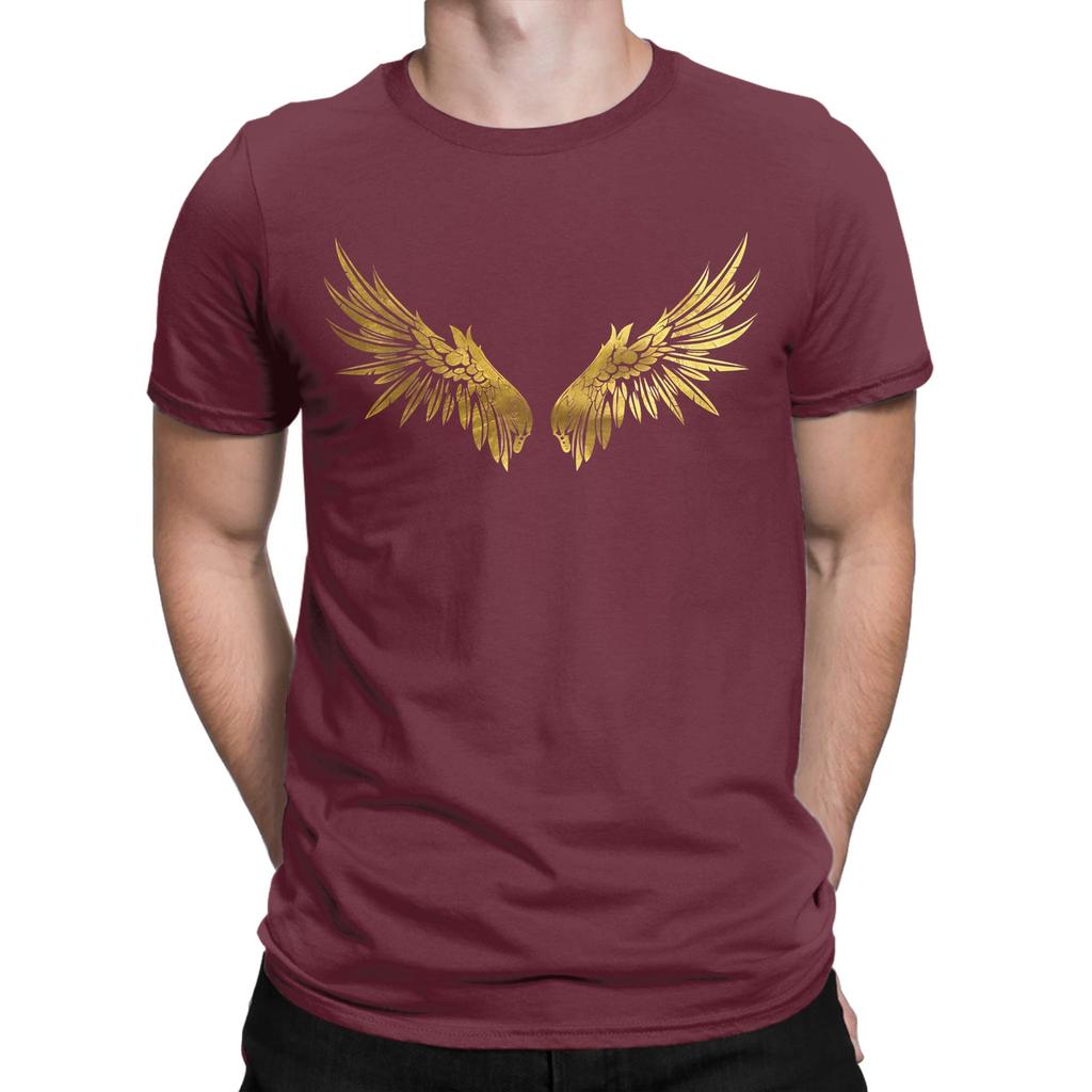 Gold Angel Wings Graphic 100 Cotton Tshirt Wings Of Dream Tops Tees For Unisex