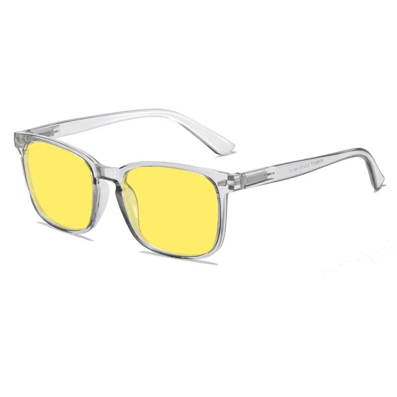 Уличные очки UV400 для ночного видения для мужчин, очки для ночной езды, очки для верховой езды, солнцезащитные очки квадратной формы с защитой от синего света