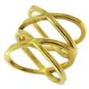 Gold 'Choreography' Steel Ring - 18 Mm