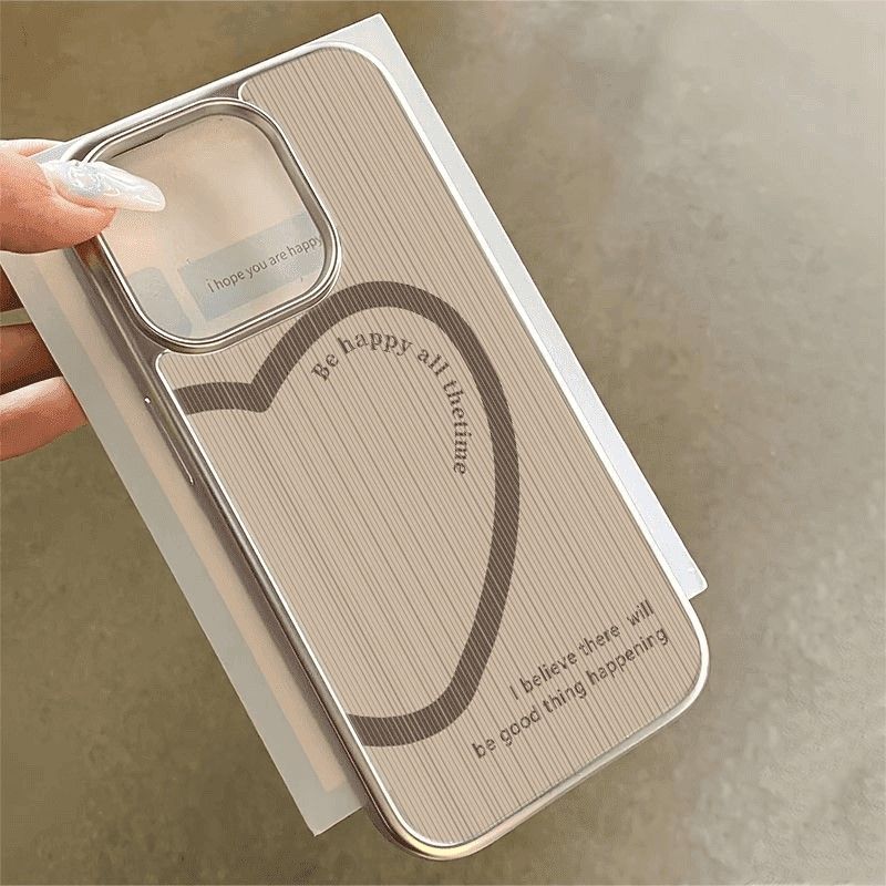 Простой чехол для телефона Love Heart для Apple iPhone 15/14/13/12/11promax - жесткий силиконовый чехол для телефона, устойчивый к падениям, для женщин и девочек
