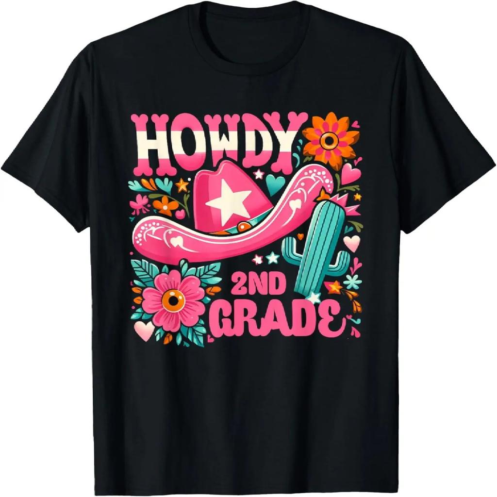 Howdy Second Grade Western Cowgirls 2nd Grade Squad Teacher T-Shirt