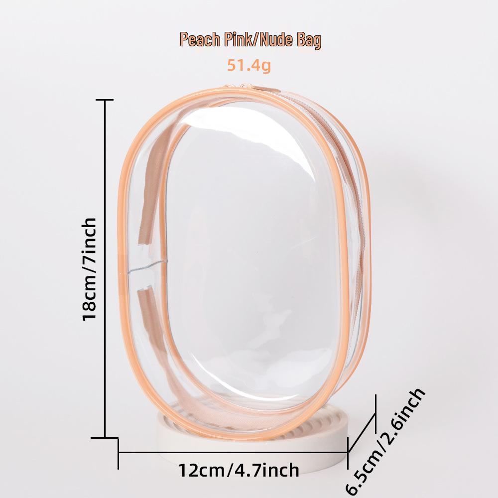 High-Transparency Thickened PVC Cotton Doll Storage Bag - Dustproof, Cute, Hanging, Transparent Q Round Design