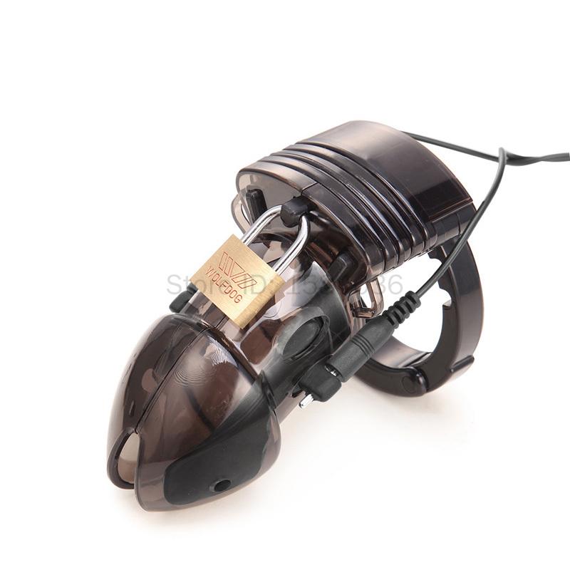 Electric Shock Penis Cock Cage Male Chastity Device Glans Dick Stimulation Erotic Urethral Lock Ring BDSM Sex Toys for Men