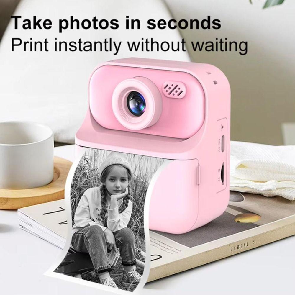 Dual Lens Children Digital Camera with Print Paper Mini Instant Print Toys Birthday Gift