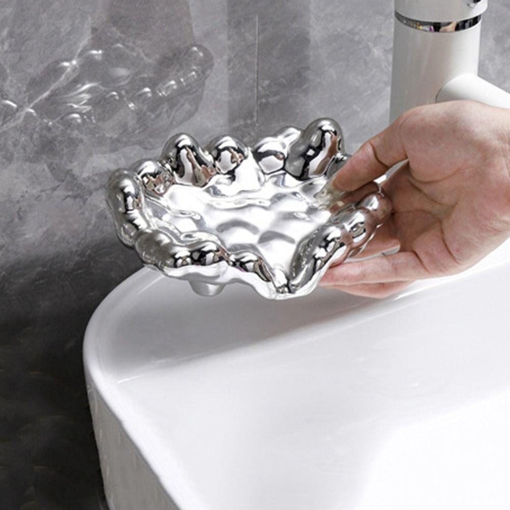 Gold Soap Dish Silver Soap Storage Rack Light Luxury Bathroom Accessories Bathroom