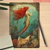 Винтажная жестяная табличка с русалкой, настенное искусство, 8x12 дюймов, ретро, для кафе, домашний декор, металлическая табличка