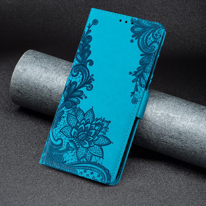 Book Lace Flower Leather Flip Case For Samsung Galaxy A04S A14 A54 A53 S21 S22 S23 Ultra Xiaomi Remdi Note 11 iPhone 14 13 12 11 Pro Max Wallet Cover