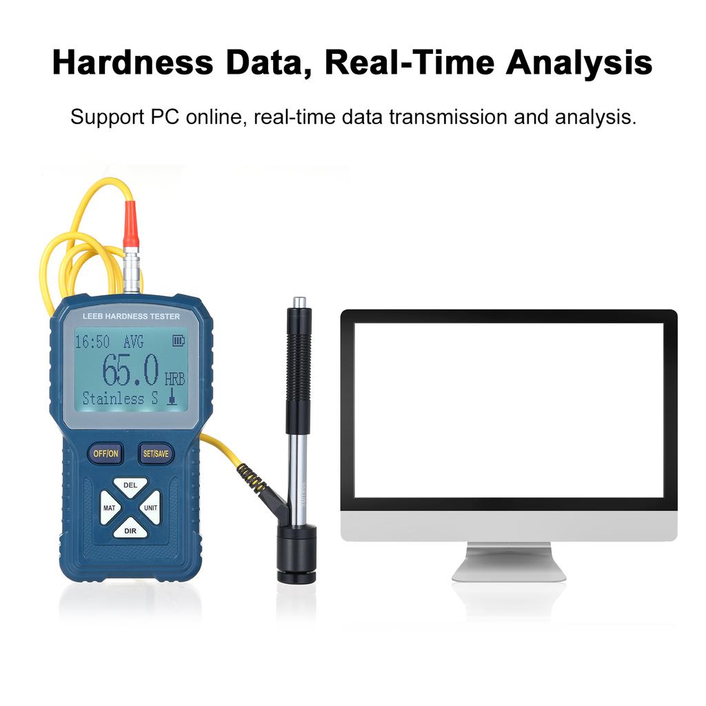 High Precision Leeb Hardness Tester Metals Hardness Test Kit Portable Digital Durometer 360 Degrees  HLD HB