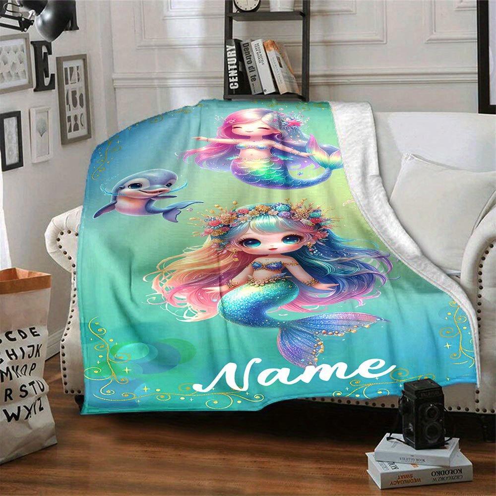 Magical Mermaid And Friends Sea Life Theme Blanket Perfect Home Decor Gift For Adults T49