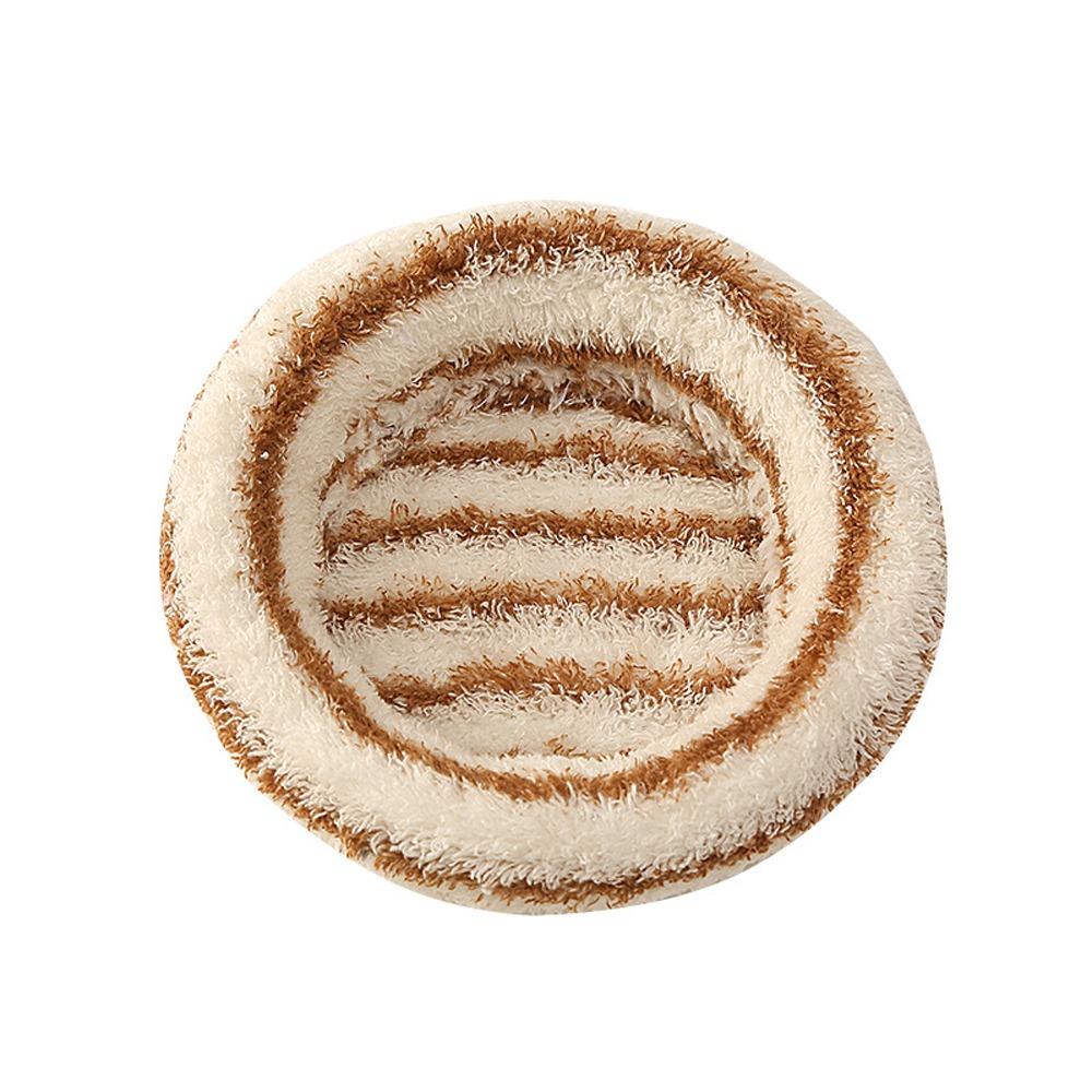 Soft Touch Hamster Round Plush Bed Thickened Fabric Bunny Warm Bed Pad Home Decor