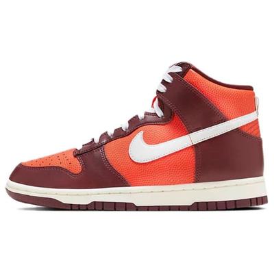 Женские кроссовки Dunk High Be True To Her School красные, темно-бордовые, оранжевые, FJ2263-600