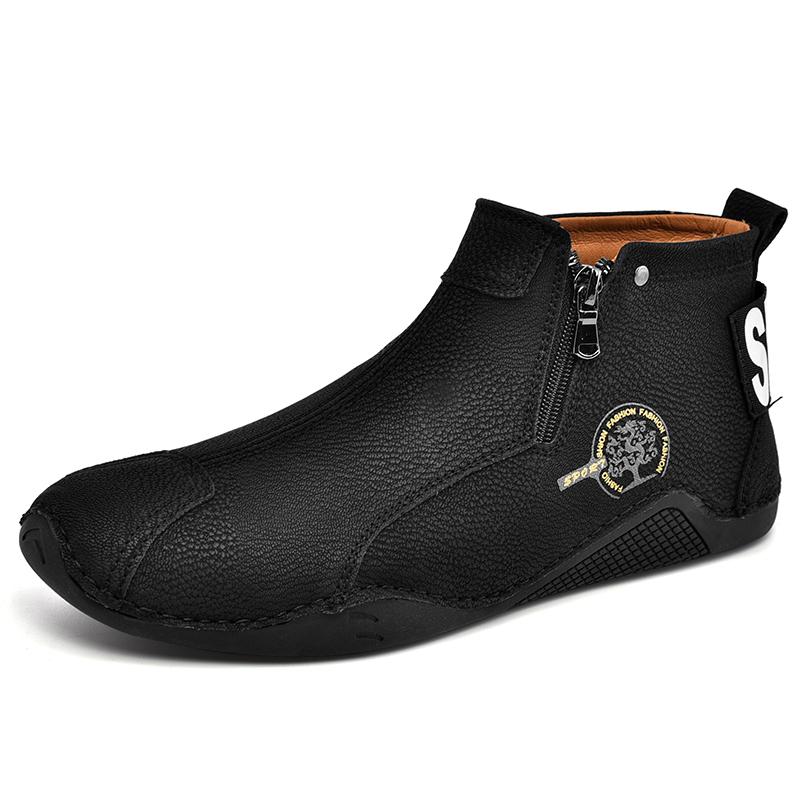 Роскошные брендовые мужские ботинки Chelsea, ботильоны, уличные кроссовки для активного отдыха, мягкая подошва, британский стиль, ретро, коричневые, высокие кожаные туфли