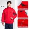 Winter Cotton Detachable Grid Anti-static Workwear Jacket Gas Station