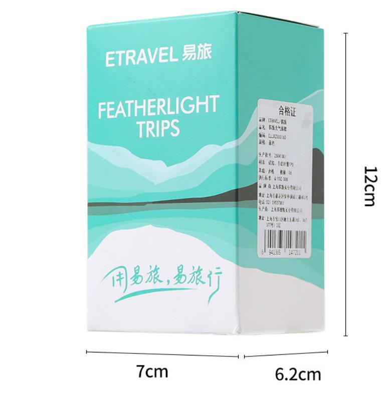 Portable Oval Inflatable Neck Pillow TPU Material Embroidered Technique for Car/Plane Travel Long-Distance Artifact Travel