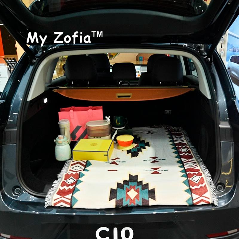 Для Leapmotor C10 2024 2025 Автомобильная шторка-занавеска для заднего багажника Защитный экран Чехол для груза Шторка для багажа Водонепроницаемые аксессуары