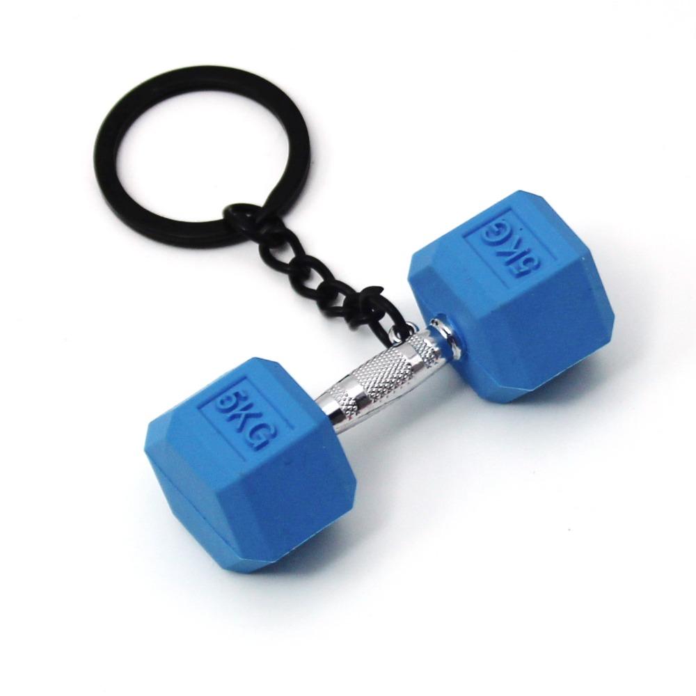 Hanging Ornament Sports Key Ring Fitness Equipment Barbell Pendant Dumbbell Keychain School Bags
