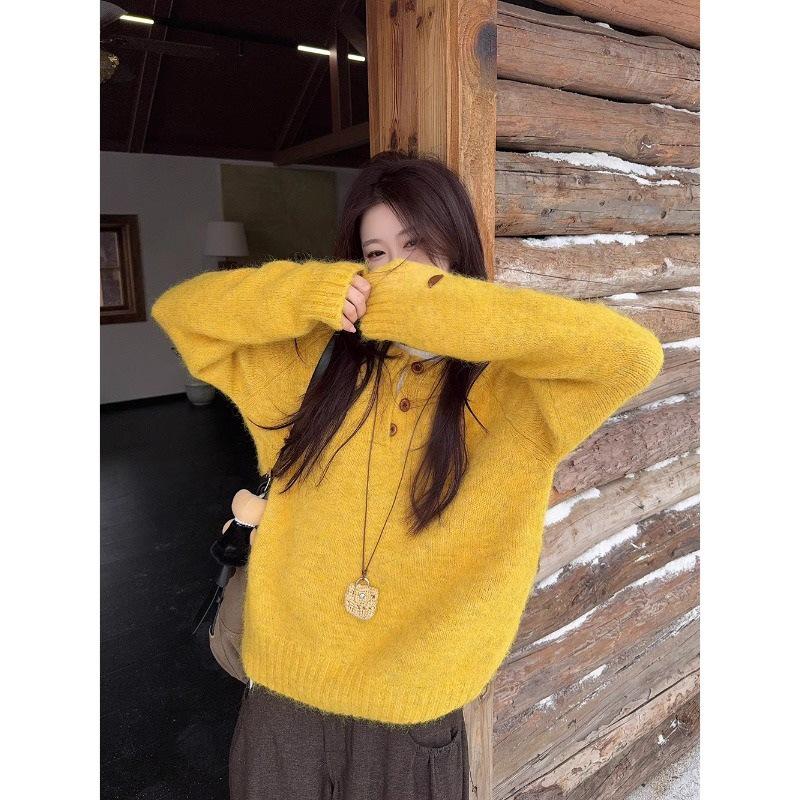 Stylish Gray Oatmeal Soft Knit Long Sleeve Casual Sweater