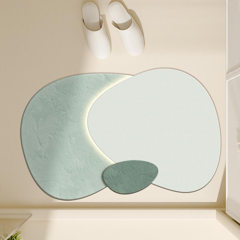 New Bathroom Absorbent Mat Light Luxury Advanced Sense Non-slip Mat Toilet Toilet Door Quick Drying Mat