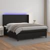 VidaXL Slatted Bed Base with Mattress and LED, Upholstered Bed, Double Bed, Adult Bed for Interior Bedroom, 3139271